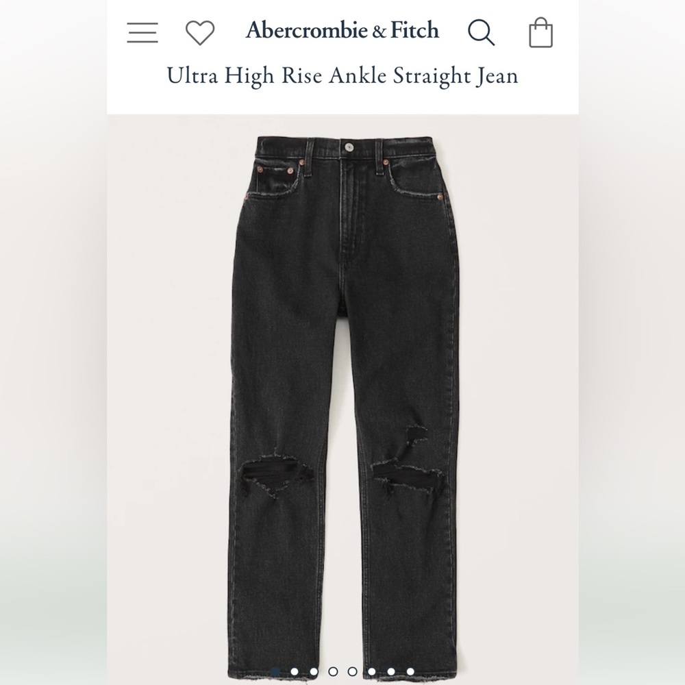 Abercrombie & Fitch Jeans the Ankle Straight Ultra High Rise size 30/10 R